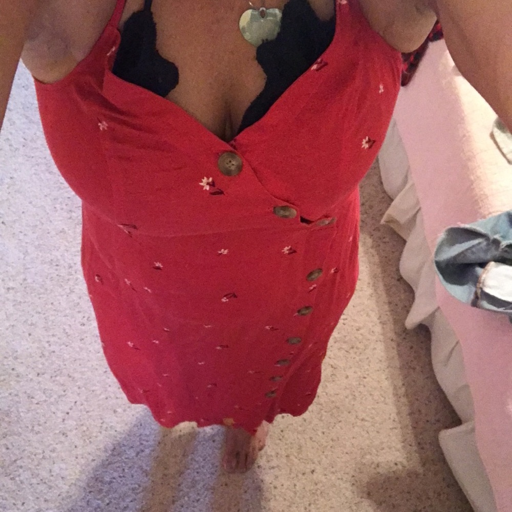 Universal Threads Button Adjustable Strap Red Siz… - image 1